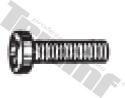 Skrutka M 5 x 16 mm polguľatá PH