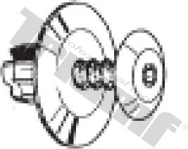 Klipsa so závrtnou skrutkou 8,0 x 10 x 13,5 mm