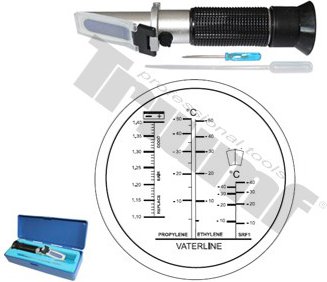 Refraktometer nemrznúcich zmesí, na skúšanie koncentrácie kvapalín, AdBlue,elektrolyt, 5