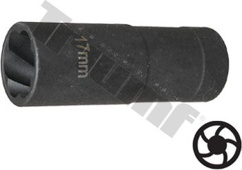 Hlavica 1/2" vstup 17 mm 6hr. špirálová na poškodené skrutky 17 mm