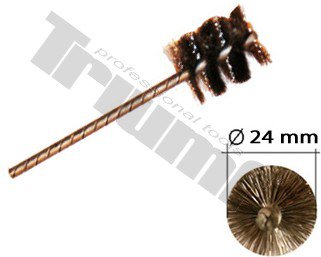 Čistiaca kefka  na skrútenej stopke, štandardná tvrdosť. Ø 19,2 mm