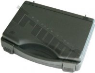 Plastový kufrík, čierny s čiernymi zámkami 235 x 175 x 45 mm