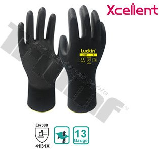 Rukavica pracovná xcellent, seria LUCKIN 2101, polyester, polyuretán 11 / XXL