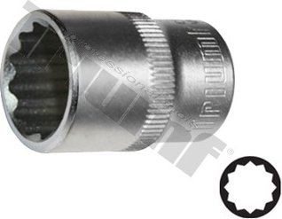 Hlavica 3/8" vstup, 12 - hranná 6 mm