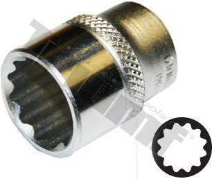 Hlavica 1/2" vstup, 12-hranná 9 mm