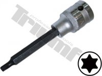 Nástavec Torx v 1/2" hlavici, nevŕtaný, L - 100 mm T27