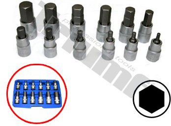 Sada bitov inbus v 1/2" hlavici, 12 - dielna