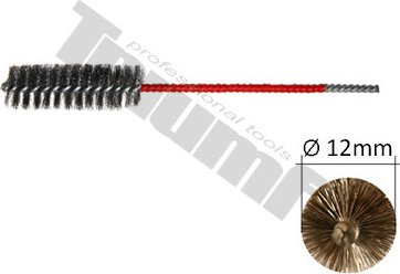 Oceľová kefka Ø12x80 mm, celková dĺžka 230 mm Ø12x80 mm