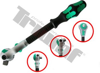 Račňa 1/4" s kĺbom, prepínacím koliečkom a vyhadzovákom