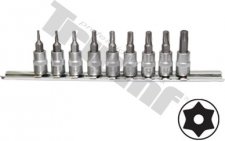 Sada torx nadstavcov 1/4", vŕtané 9 dielna