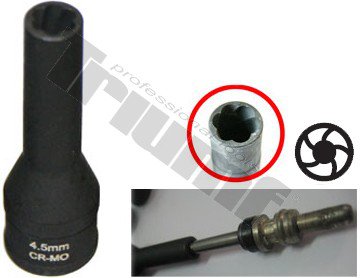 Hlavica OE 2,4 mm, 1/4" na odtrhnutie elektródy žhaviča M8 6,5 mm