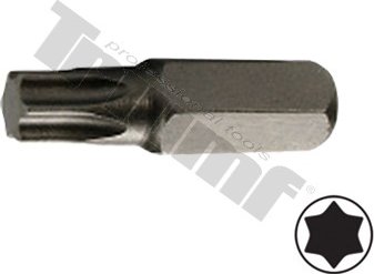 Bit Torx nevŕtaný, 8 mm (5/16") driek, dĺžka 30 mm T70