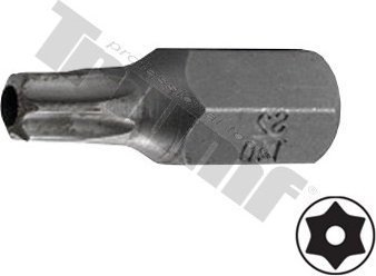 Bit Torx vŕtaný, 10 mm driek, dĺžka 30 mm T10