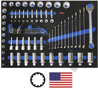 Modul - náradie  1/4" + 1/2"  12hr hlavice v palcových mierach 76 - dileny