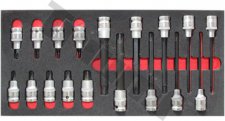 Modul  1/2" nadstavcov Ribe dĺžky 55mm a 140mm, 18 dielny