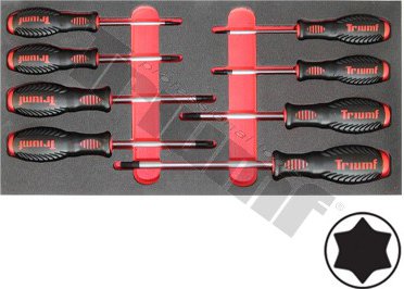 Modul skrutkovačov torx T8 - T40, nevŕtaných, 2 komponentná rukoväť, 8dielny