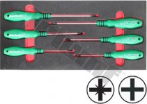 Modul skrutkovačov Beargrip séria 728, PH+PD, 6 dielny