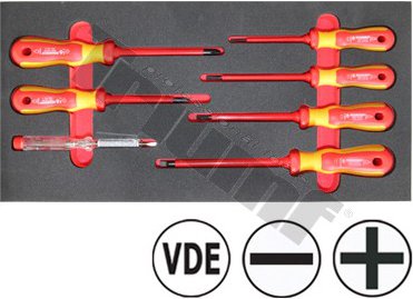 Modul 2K VDE skrutkovačov séria 736MAX, PH-PL + skúšačka, 7 dielny