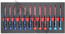 Modul mikro skrutkovačov Torx T5,T6,T7,T8,T9,T10, ploché PL 2,2.4,3, krížové PH00,PH0,PH1,