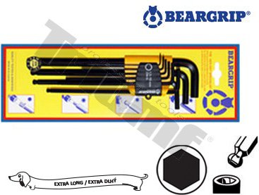 Sada inbus kľúčov s guličkou 1,5 - 10 mm, extra dlhé
