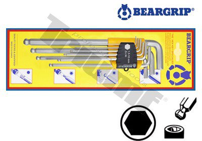 Sada kľúčov inbus s guličkou 1,5 - 10 mm, 9 - dielna