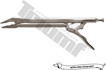 Samosvorné kliešte s predĺženými špicatými čeľusťami L = 380 mm