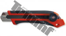 Nôž odlamovací, pogumované telo, s kolieskovou aretáciou, čierna čepeľ (pk980) 0,7 x 25 mm