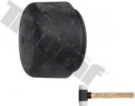 Vymeniteľná hlava, materiál - mäkčená guma (tvrdosť HR 65), pre vyklepávacie kladivo 43230