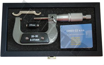 Strmeňový mikrometer 25-50 mm, 0,01, DIN 863