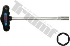 Kľúč "T"  CRV matný driek, PVC tvarovaná rukoväť  7 x 230 mm
