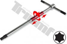 Kľúč "T" Torx, rýchloskrutkovací driek, Crv materiál T10 x 125 mm