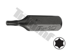 Bit Torx nevŕtaný, 8 mm (5/16") driek, dĺžka 30 mm - T10